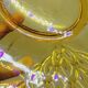 Old Art Deco Dish In Amber Crystal Czechoslovakia
