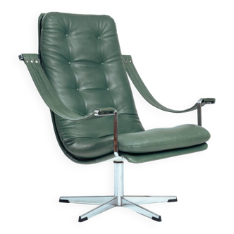 Fauteuil Pivotant Vert Forêt par Geoffrey Harcourt pour Artifort, 1959