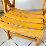 Pair of Clairitex France vintage garden armchairs from the 70s, solid wood