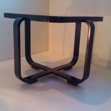 Table low Deco rectangular wooden curved by Jindřich Halabala