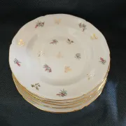 6 antique deep plates in porcelain