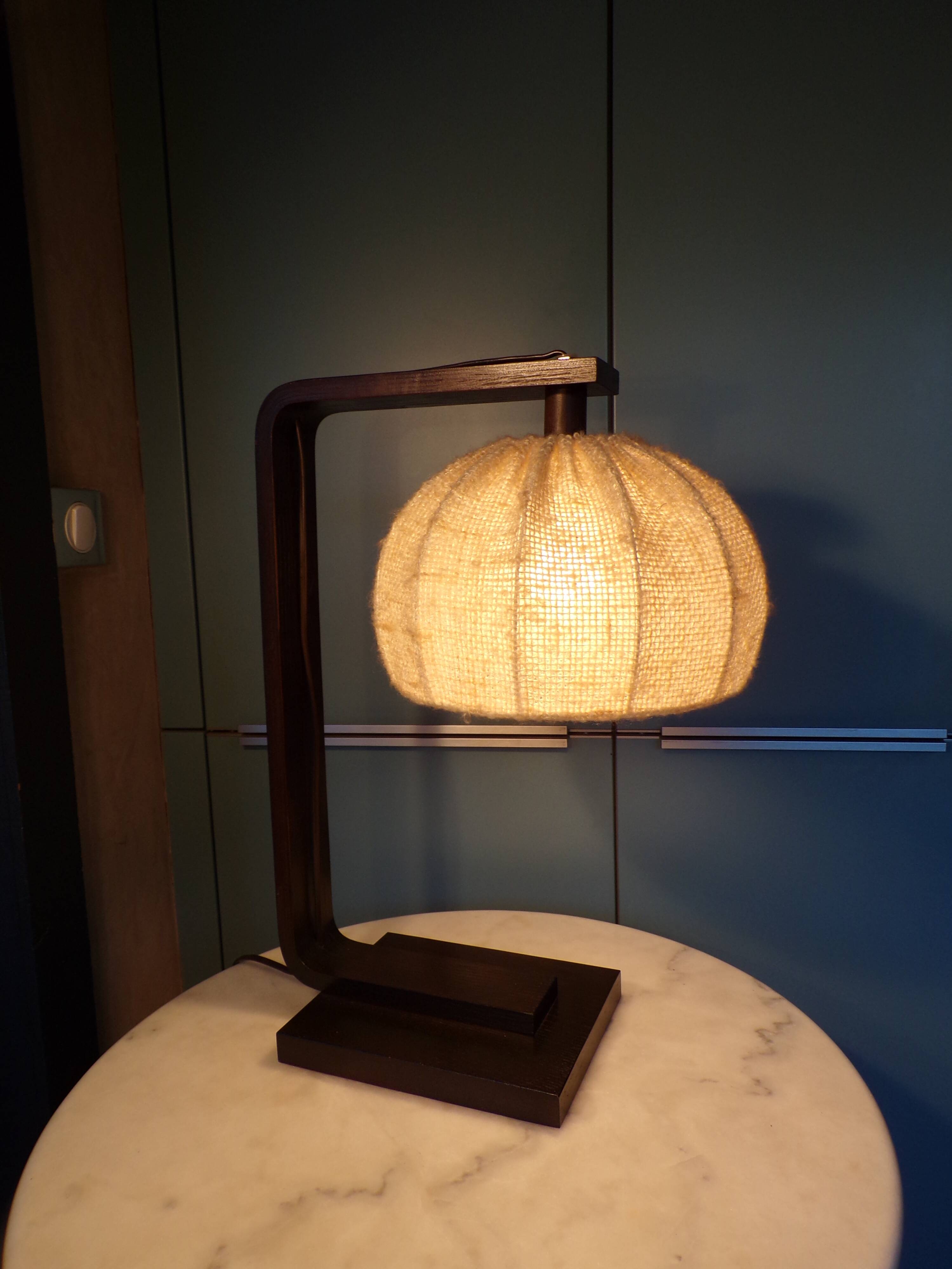 Scandinavian wooden lamp