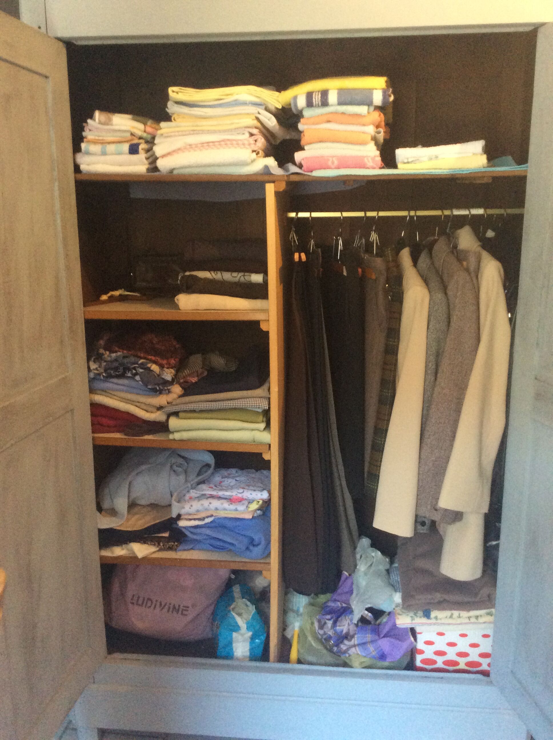 Louis Philippe period wardrobe renovated in 19th century solid oak