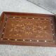 Ancien plateau de service marqueterie bois & nacre vintage