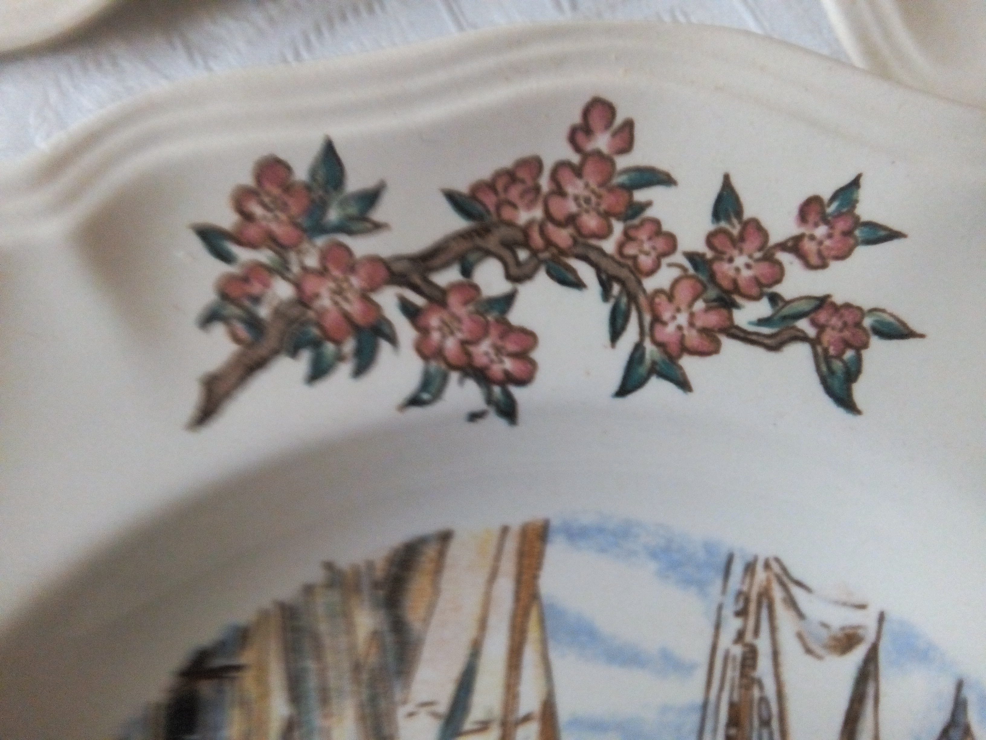 5 hollow plates faience sarreguemines ma normandie