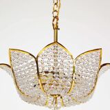 Medium sized crystal glass ‘Tole’ chandelier light by Palwa, Germany 1970’s