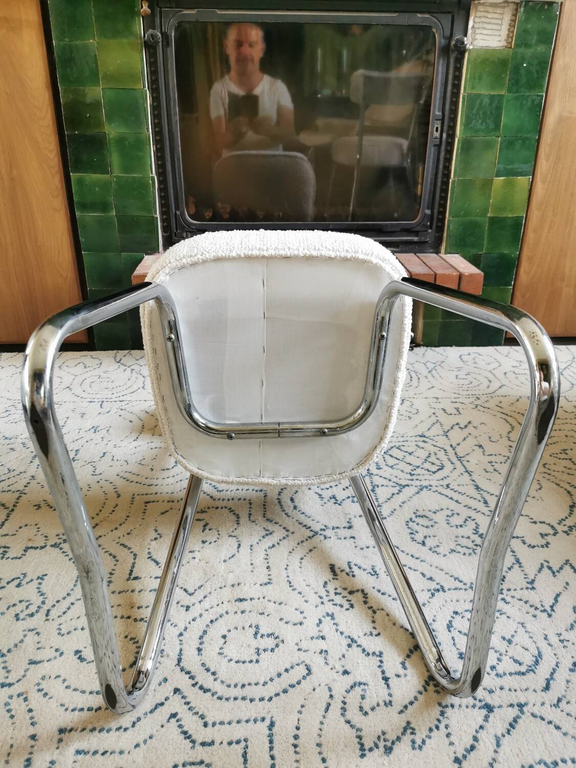 Pair of renovated vintage sled chairs