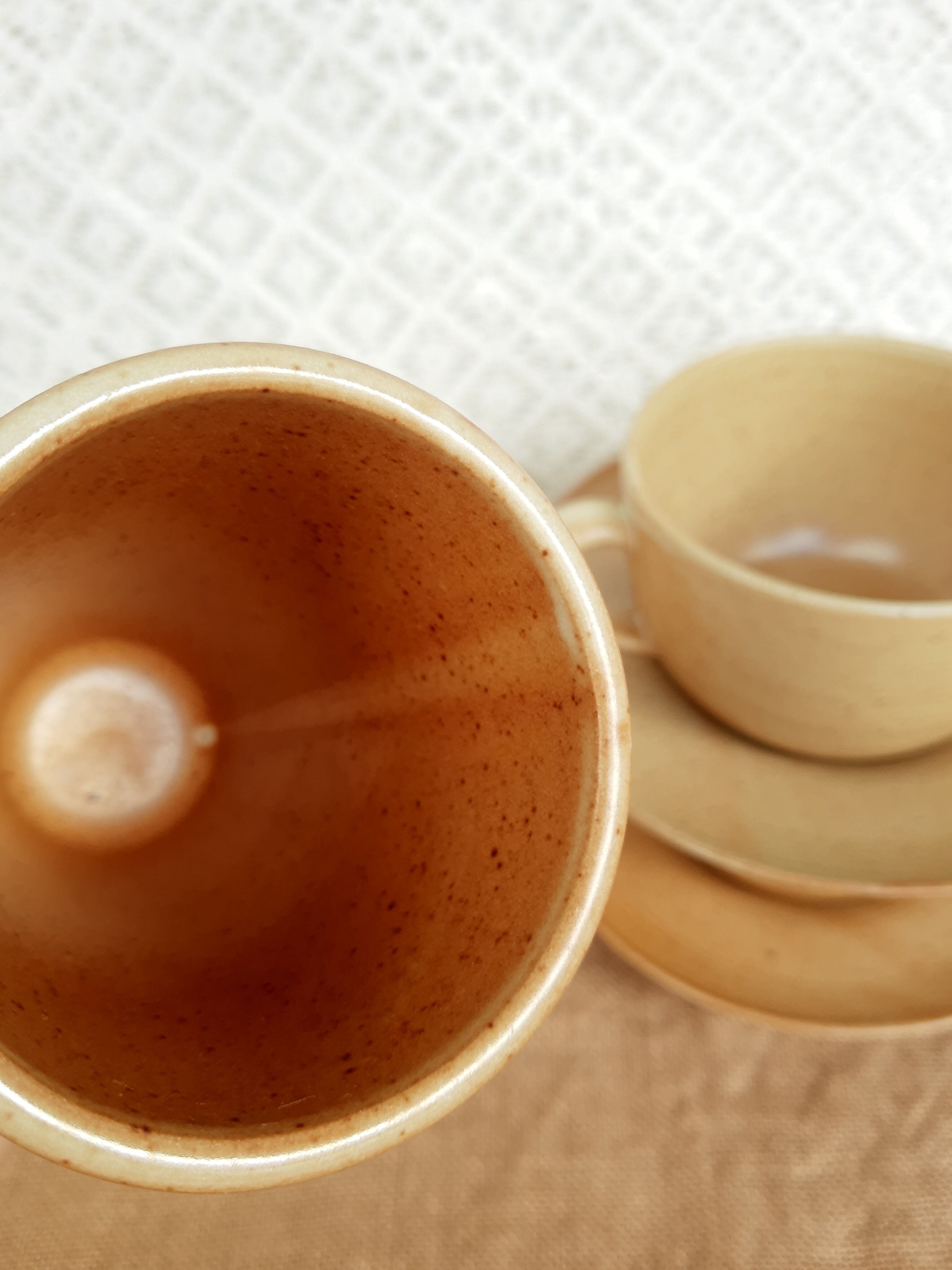 Coffee service tea chocolate stoneware village CNP France vintage