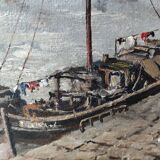 Ancienne Peinture À L Huile Notre Dame/Paris/Guérin Gabriel/19 Ème Siècle