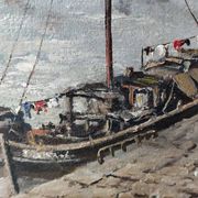 Old Oil Painting Notre Dame/Paris/Guérin Gabriel/19th Century