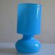 Ikea Lykta lamp in vintage blue opaline glass from the 1980s.