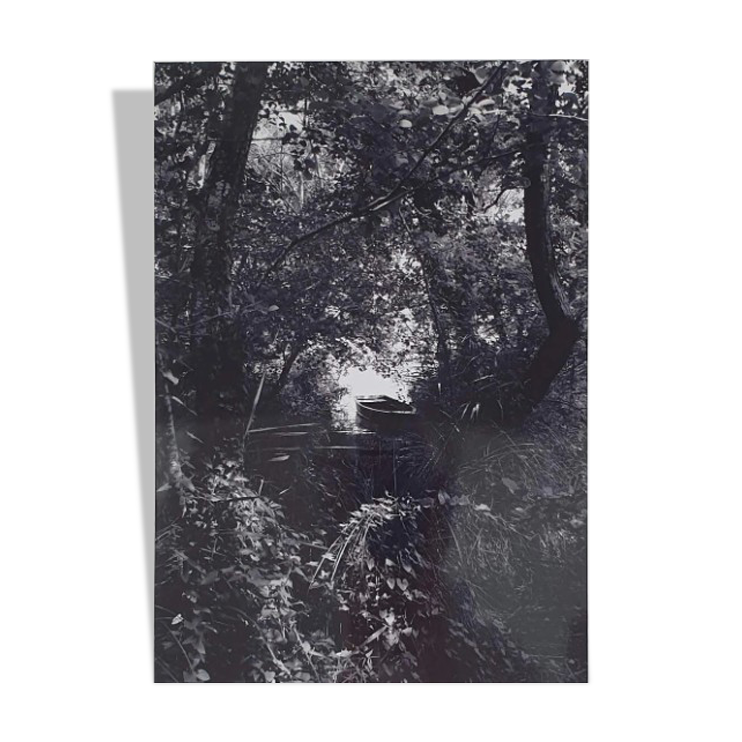 Photograph Abandoned boat black and white