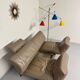 De Sede ds 140 grey 2/3 seater sofa, vintage leather, 80s design
