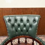 English Chesterfield Desk Chair Green