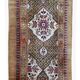 Tapis couloir en poil de chameau persan antique fait main 4' x 15,2' (122 cm x 463 cm) années 1880 - 1B556