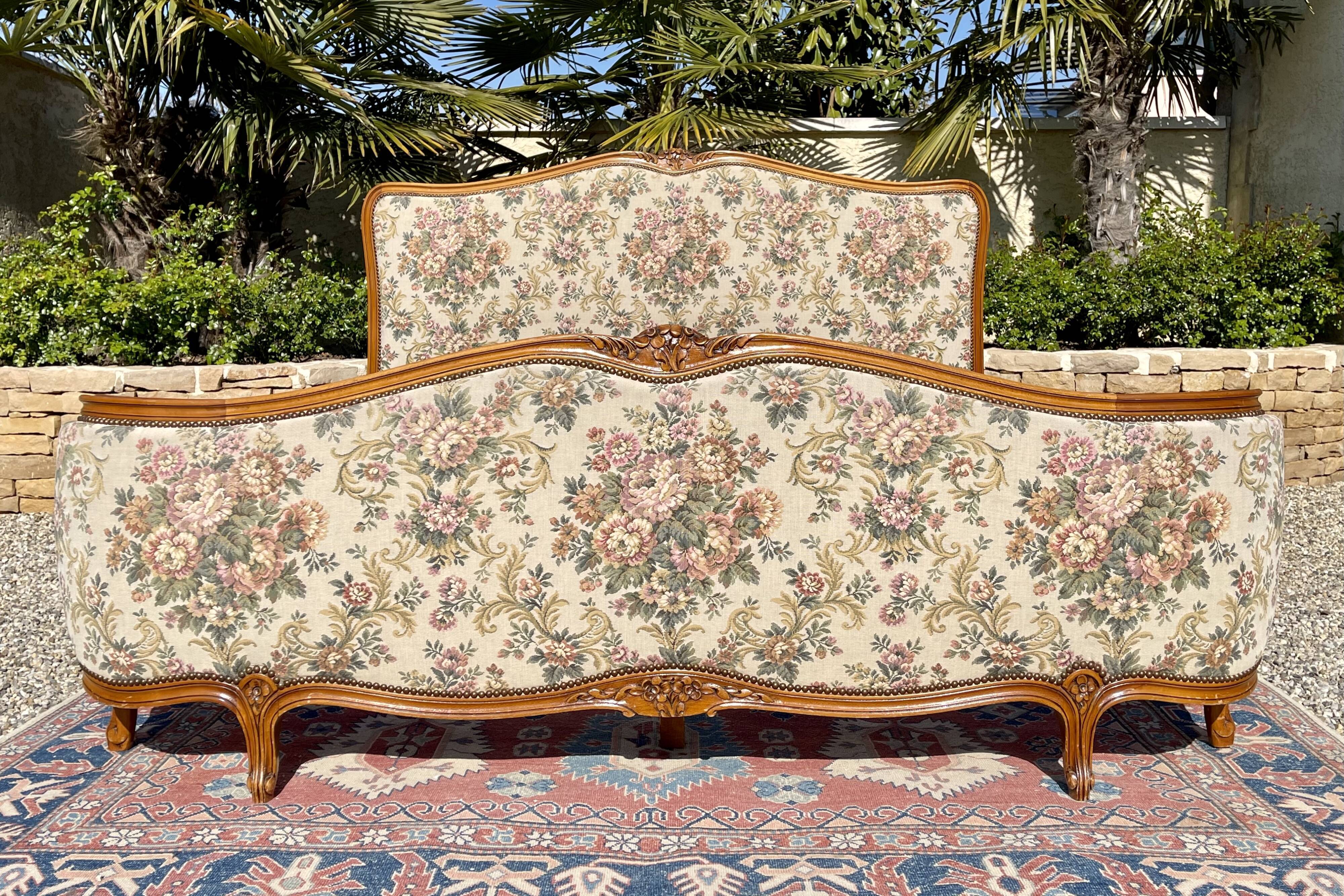 Louis XV style cherry bed