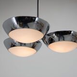 Chrome-Plated Functionalist Chandelier by Zukov, 1940s