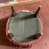 Vintage fringed pouf