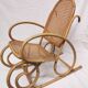 Vintage rocking chair child in rattan, canework