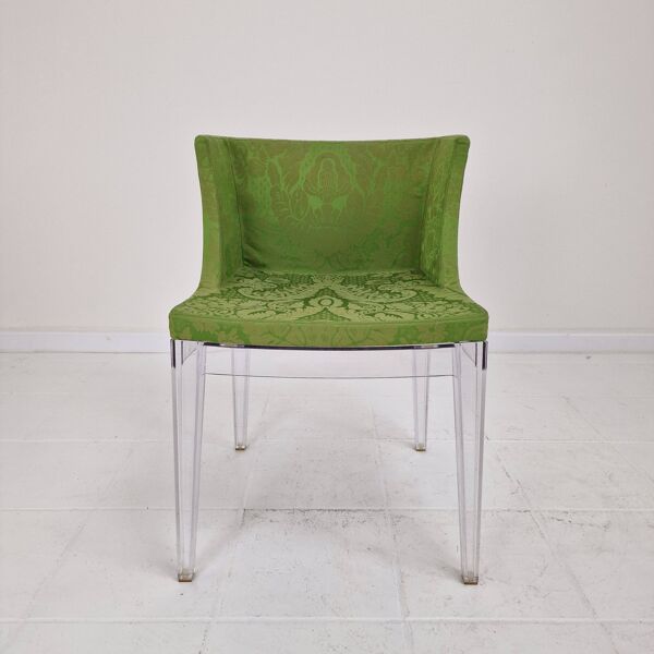 Chaise « Mademoiselle » Kartell en vert damassé par Philippe Starck, Italie, 2000