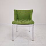 Chaise « Mademoiselle » Kartell en vert damassé par Philippe Starck, Italie, 2000