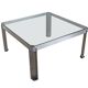 Osvaldo Borsani for Tecno, Steel and Thick Crystal Coffee Table Mod. T113