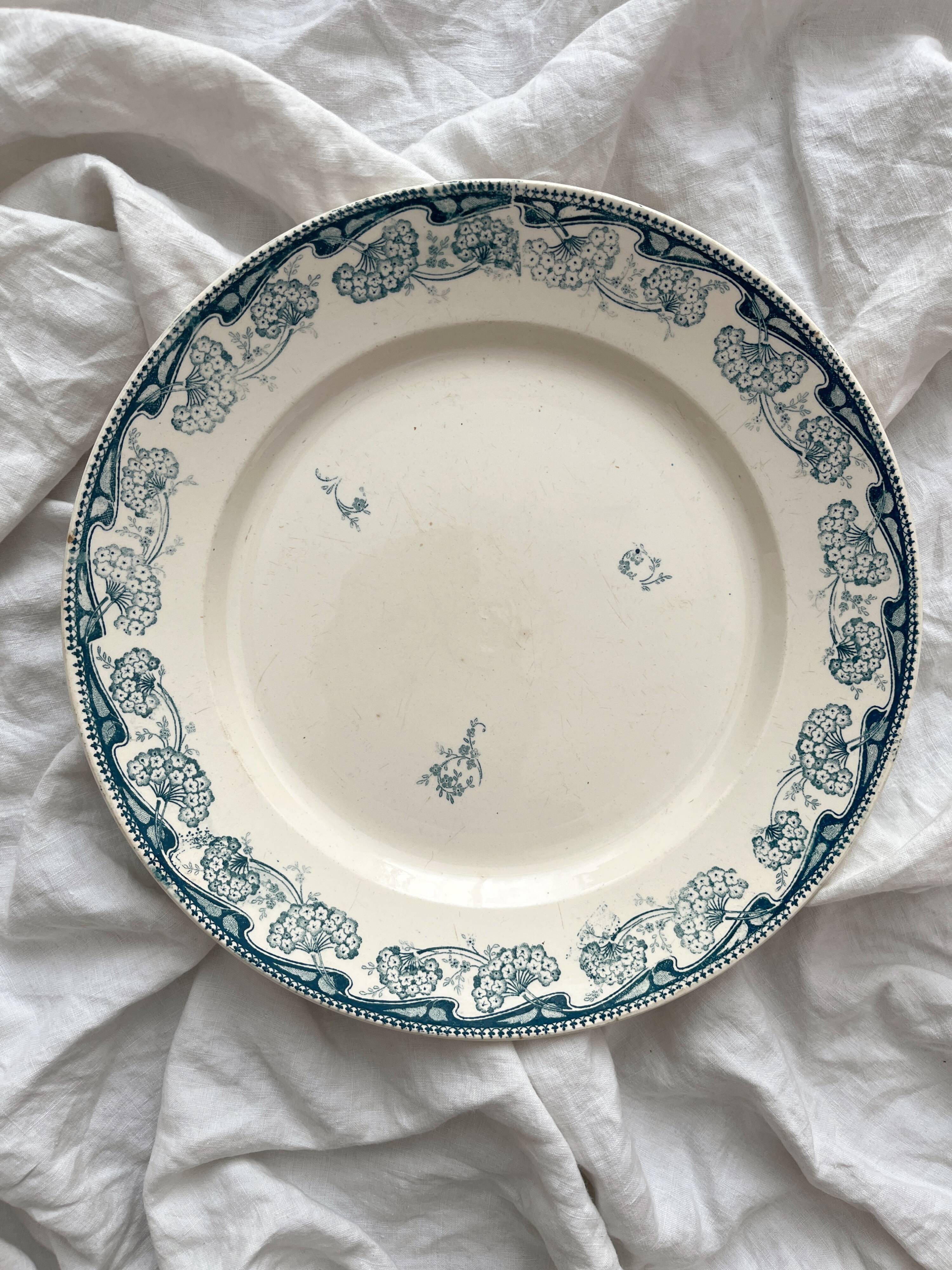 Round ironstone dish "Milan" Creil and Montereau