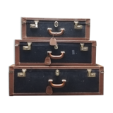 Pull-out leather and moleskine suitcases 1960