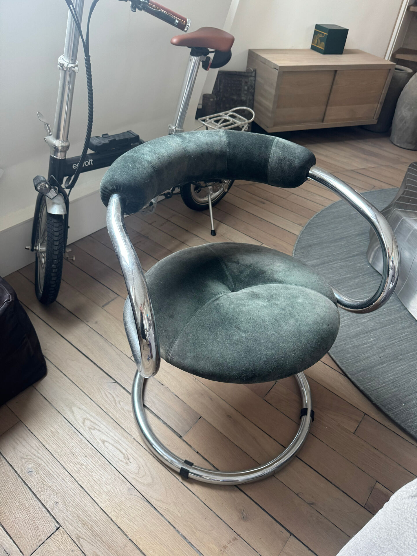 Rare set of 4 armchairs / chairs Rudi Bonzanini for Tecnosalotto