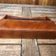 Old lancel paris card holder brown embossed leather desk accessories