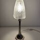 Art Deco table lamp from the 1920s–1930s — Tree trunk base in nickel metal