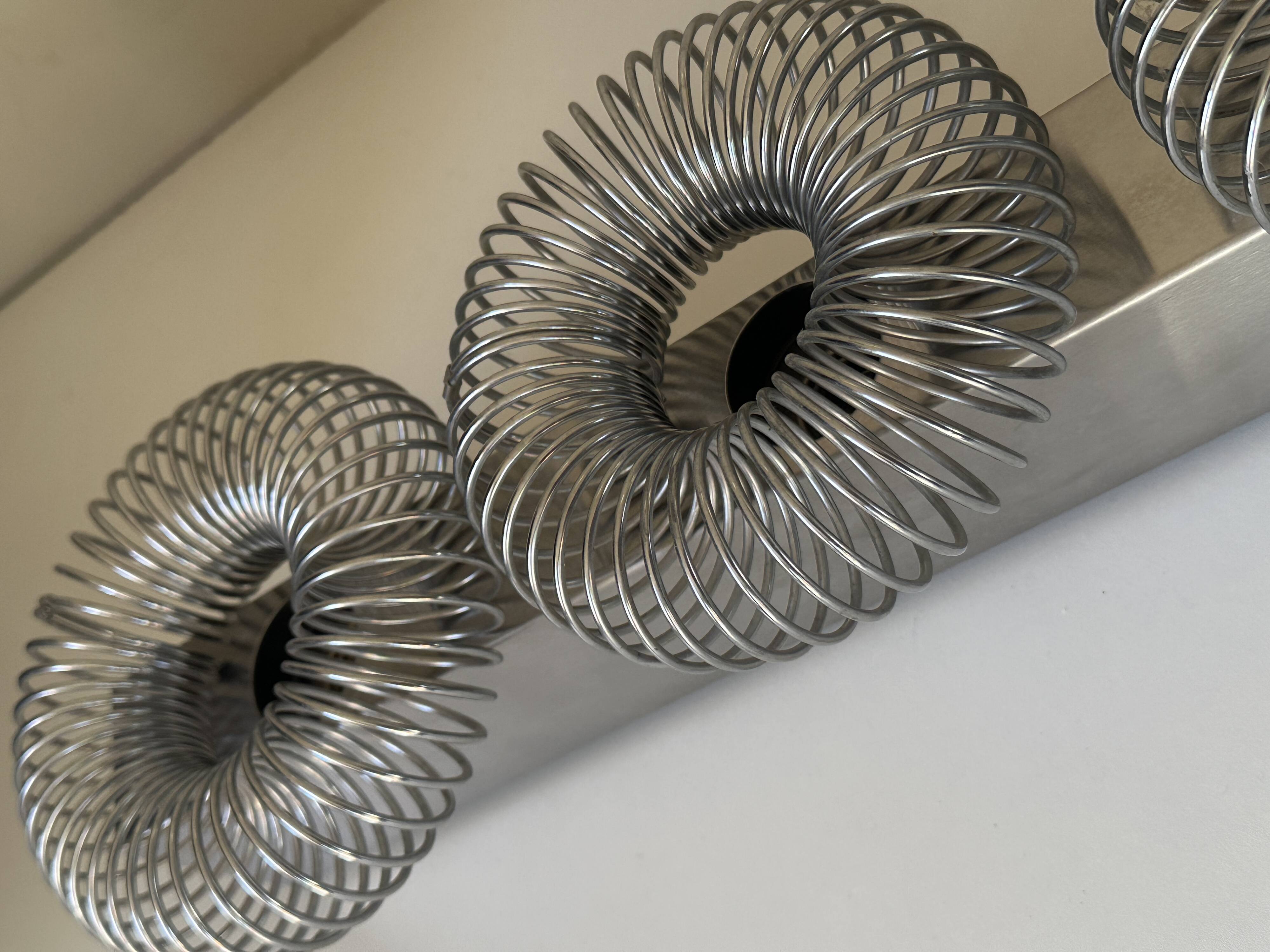 Sconce springs 3 vintage lights design 70s