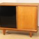 Vintage side table with sliding doors, 1960
