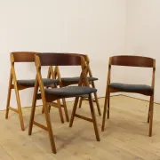 Set de 4 chaises modèle 1255 de Kjaernulf, années 60