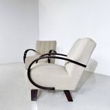 Pair of bentwood armchairs by Jindrich Halabala - Czech Republic 1940s