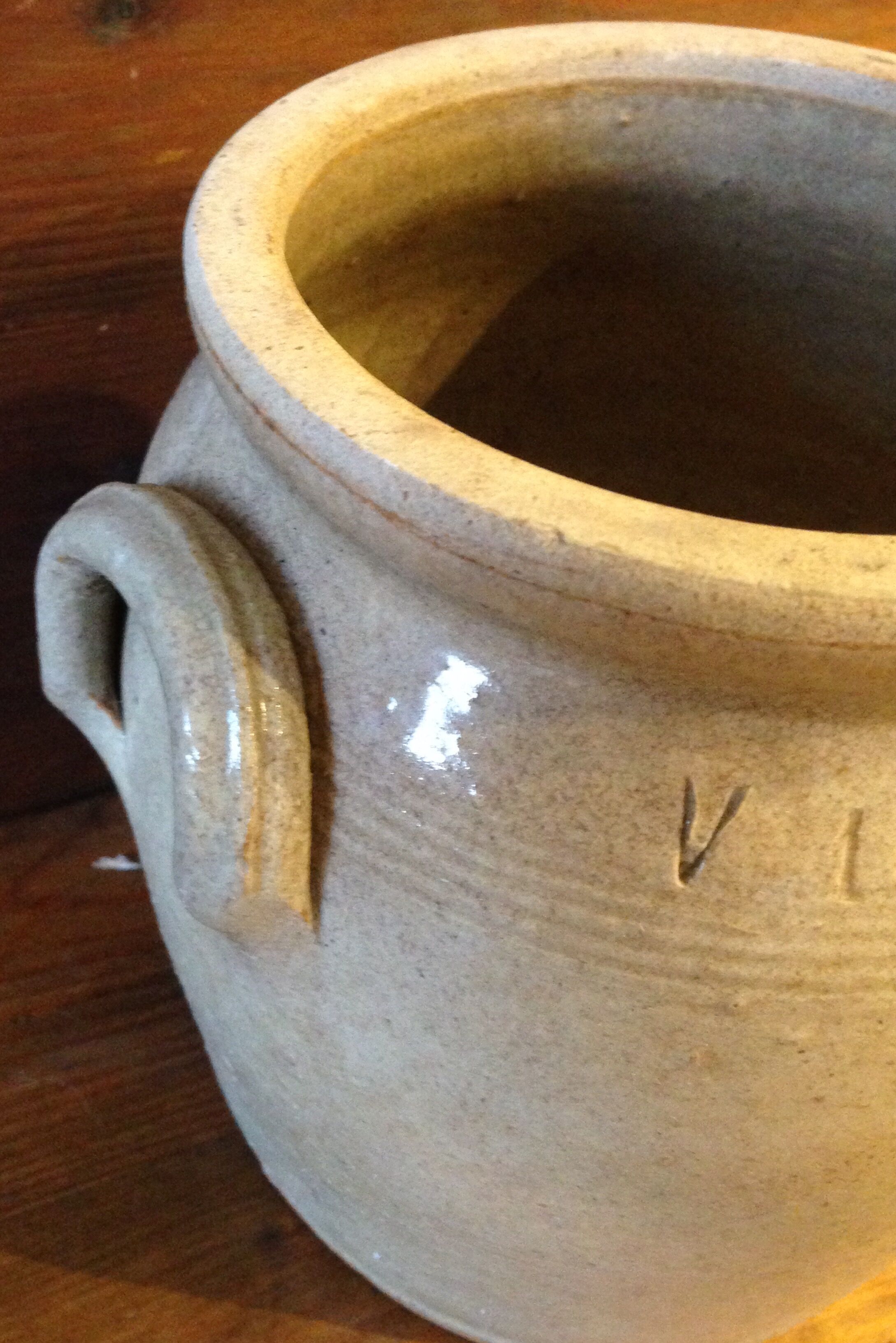 Old enameled stoneware