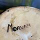 Enamelled earthenware dish of vintage Morvan