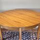 able to eat vintage round in formica imitation teak, with hidden extension, Scandinavian style