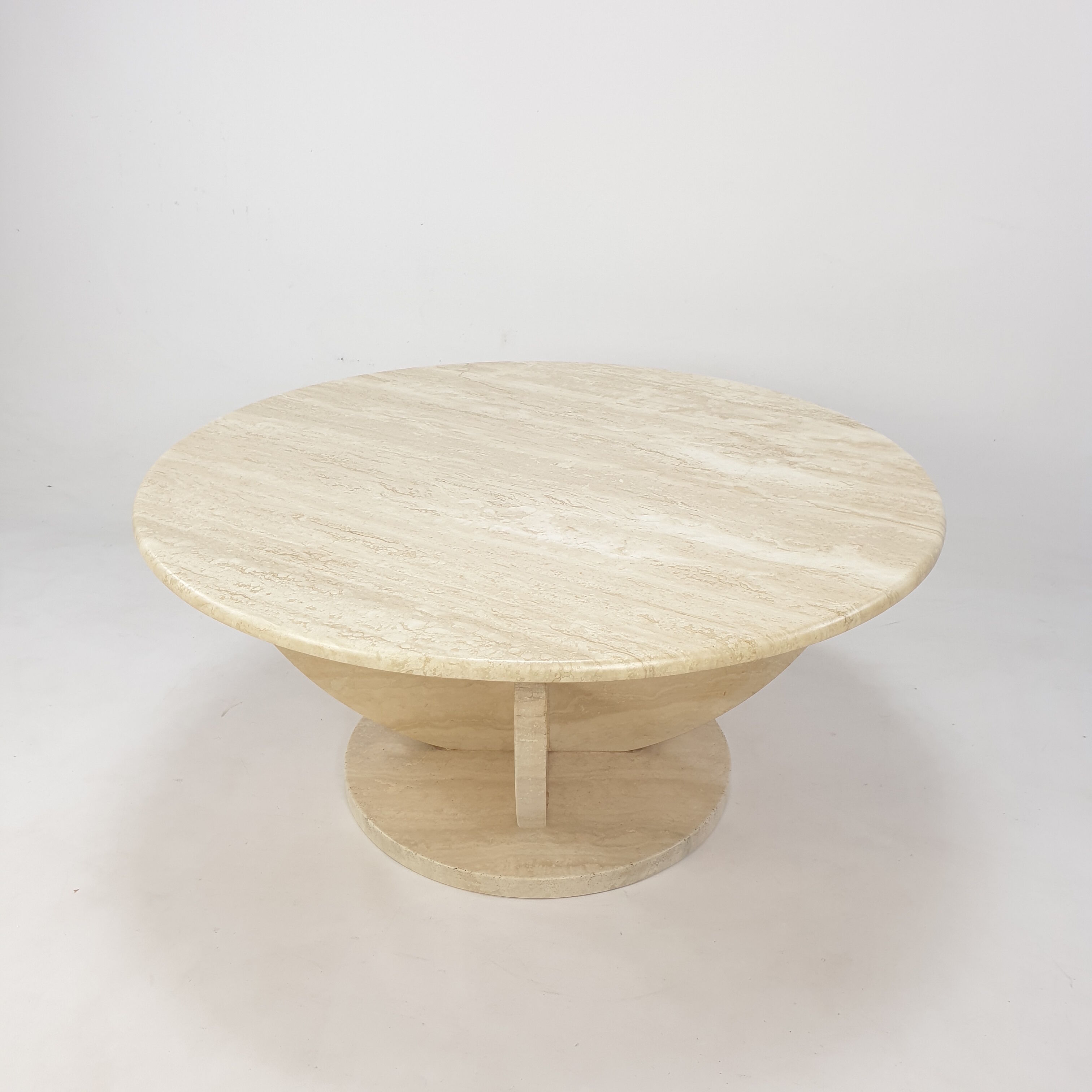 Italian travertine coffee table, 1970s