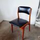 Set de 4 chaises scandinave,  Skaï  année  70