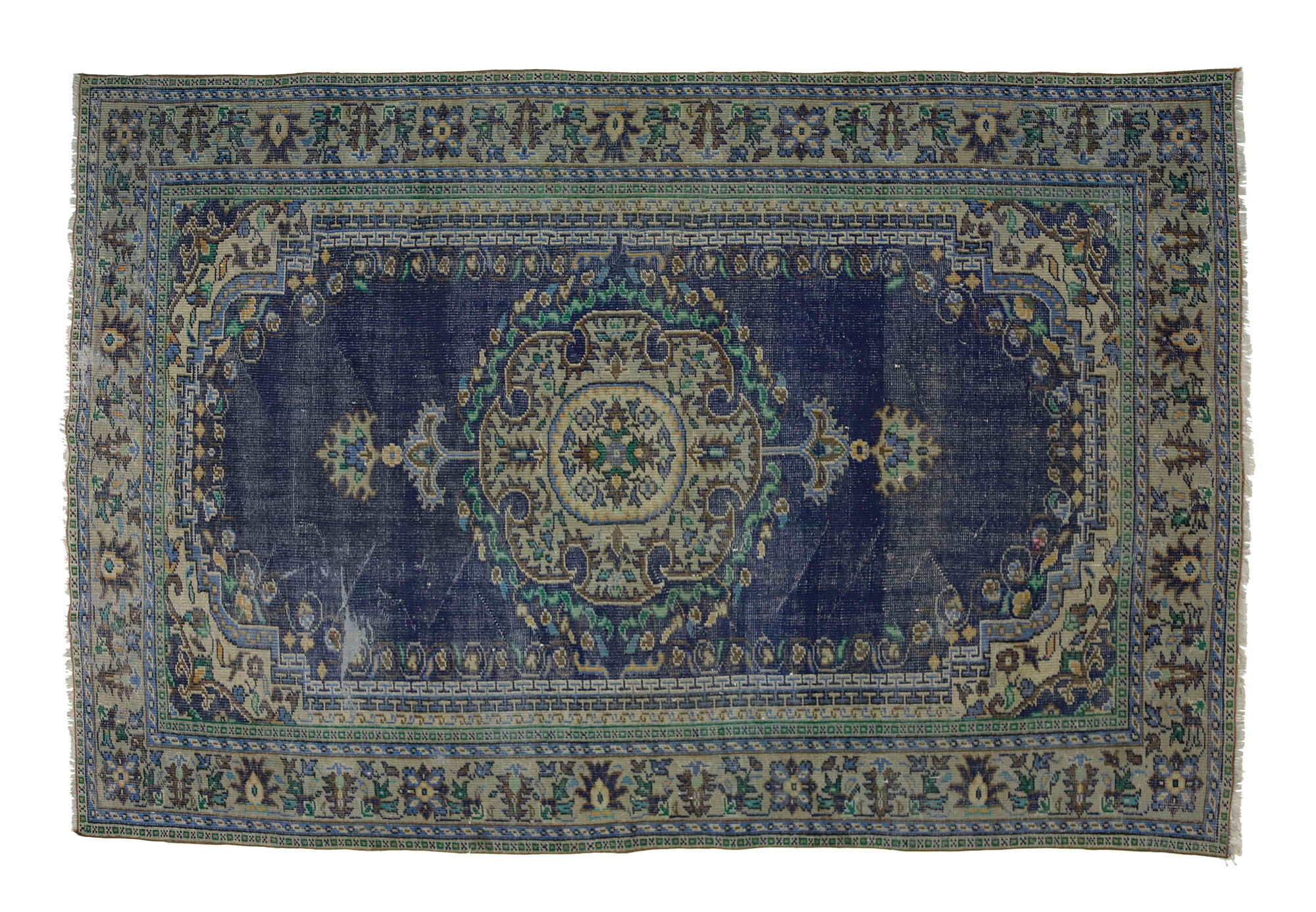 Anatolian handmade vintage rug 297 cm x 198 cm