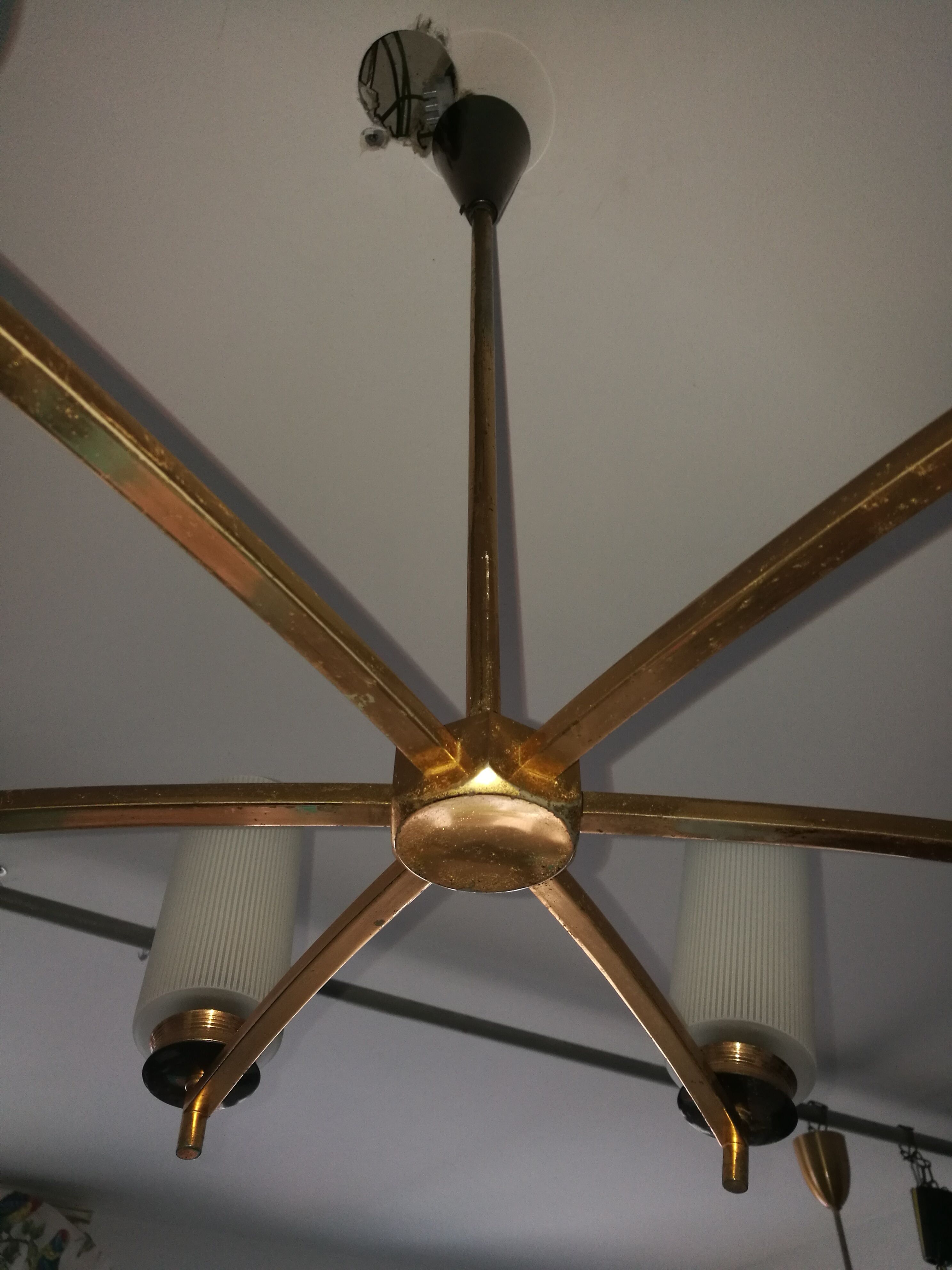 Chandelier vintage 60 opalines