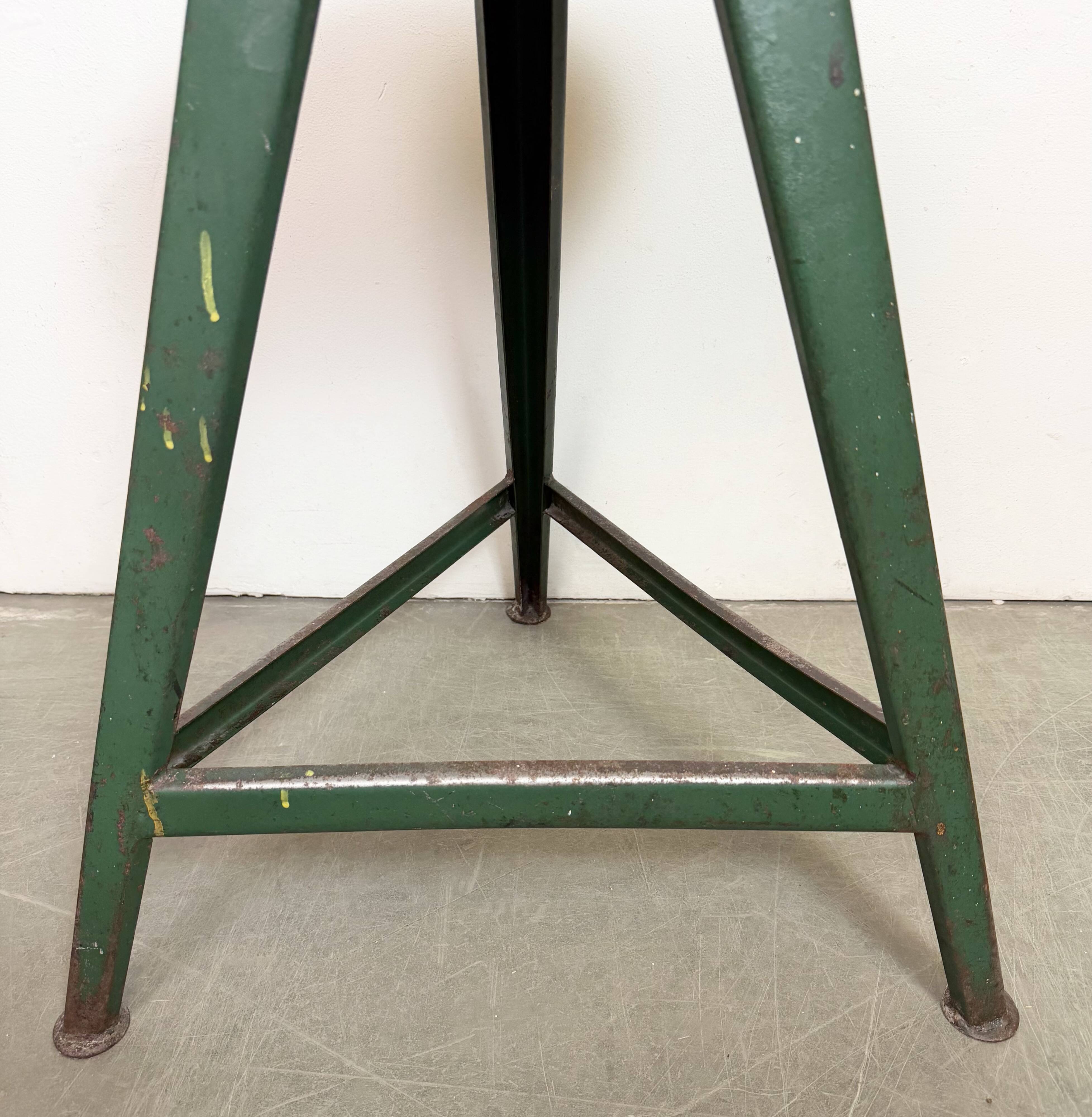 Green Industrial Workshop Stool, 1960s