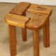 Vintage pine stool by Olof Ottelin - 1960