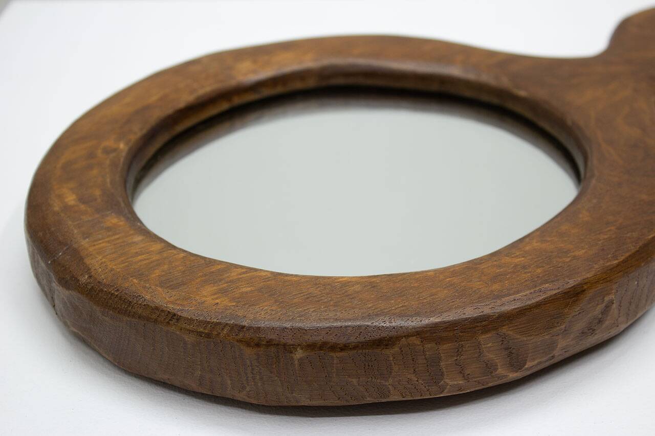 Vintage French rustic wall mirror from the 1950s