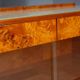 Vintage dressing table with burl veneer, large mirror and storage cabinets