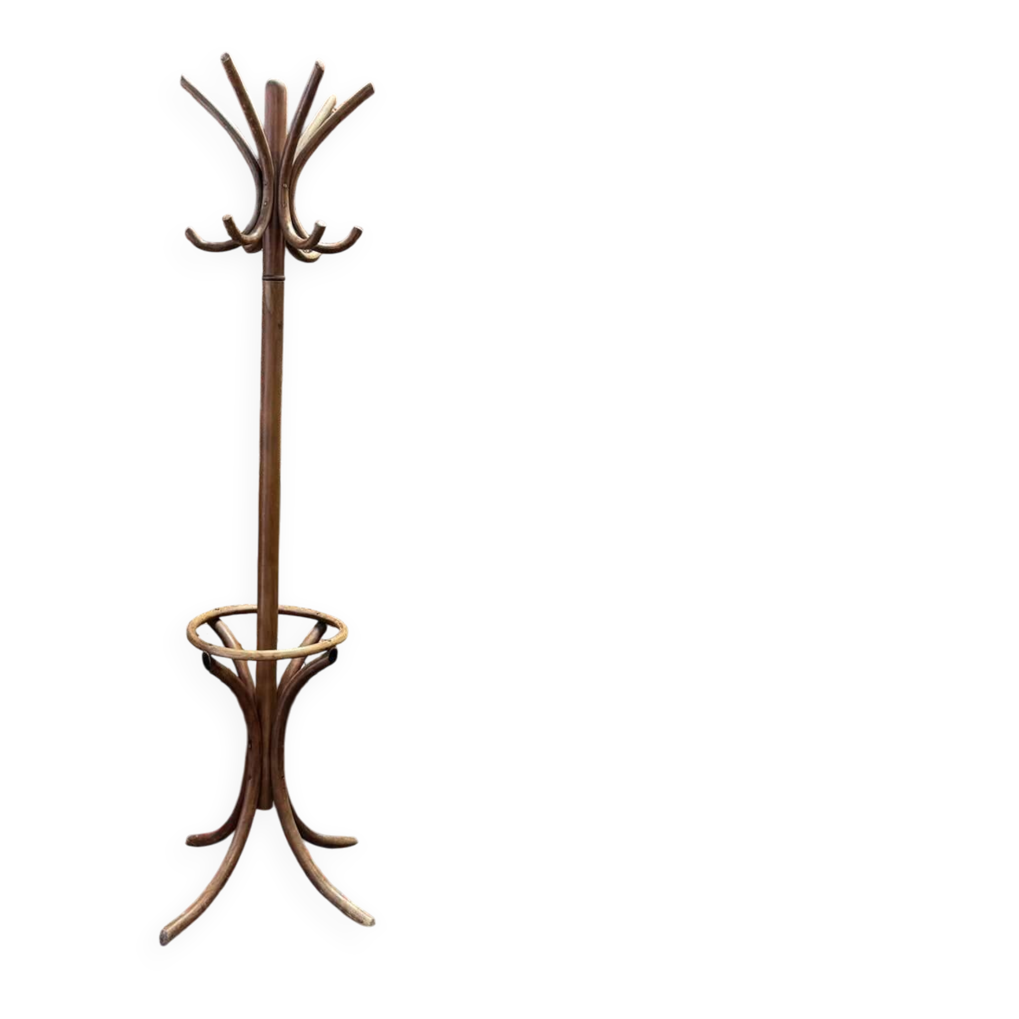 Beech coat rack turned from the 1930s