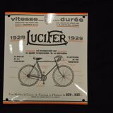 Lucifer bicycle enamel plate
