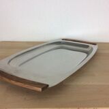 Plat scandinave inox et teck