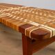A vintage mid-century Danish Borge Mogensen 5272 rattan coffee table/bench